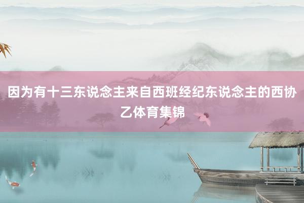 因为有十三东说念主来自西班经纪东说念主的西协乙体育集锦