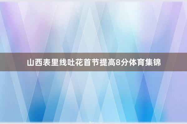 山西表里线吐花首节提高8分体育集锦