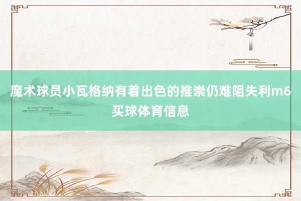 魔术球员小瓦格纳有着出色的推崇仍难阻失利m6买球体育信息